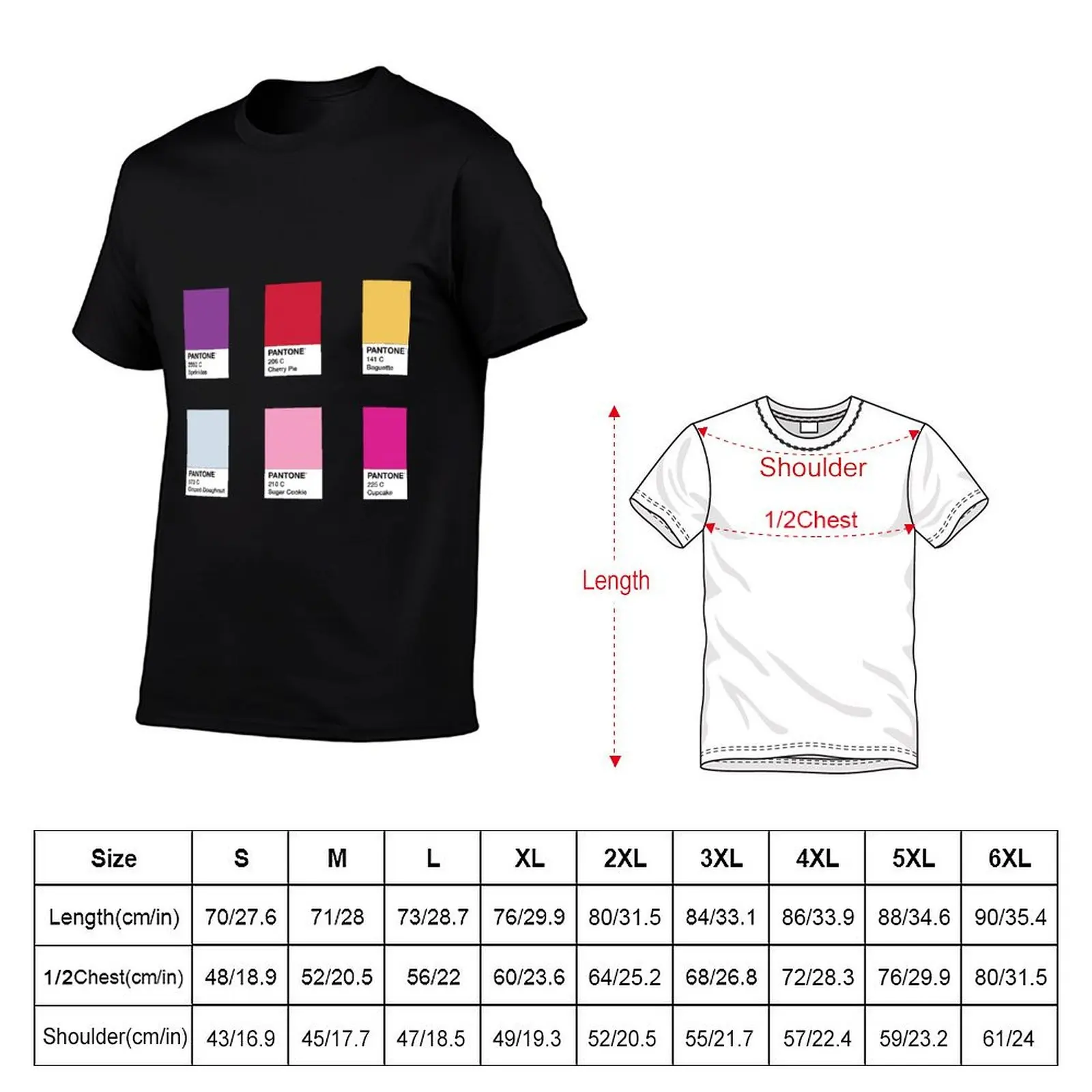 Pantone Swatches Bakery Collection T-Shirt cheap stuff anime clothes sweat shirts, men