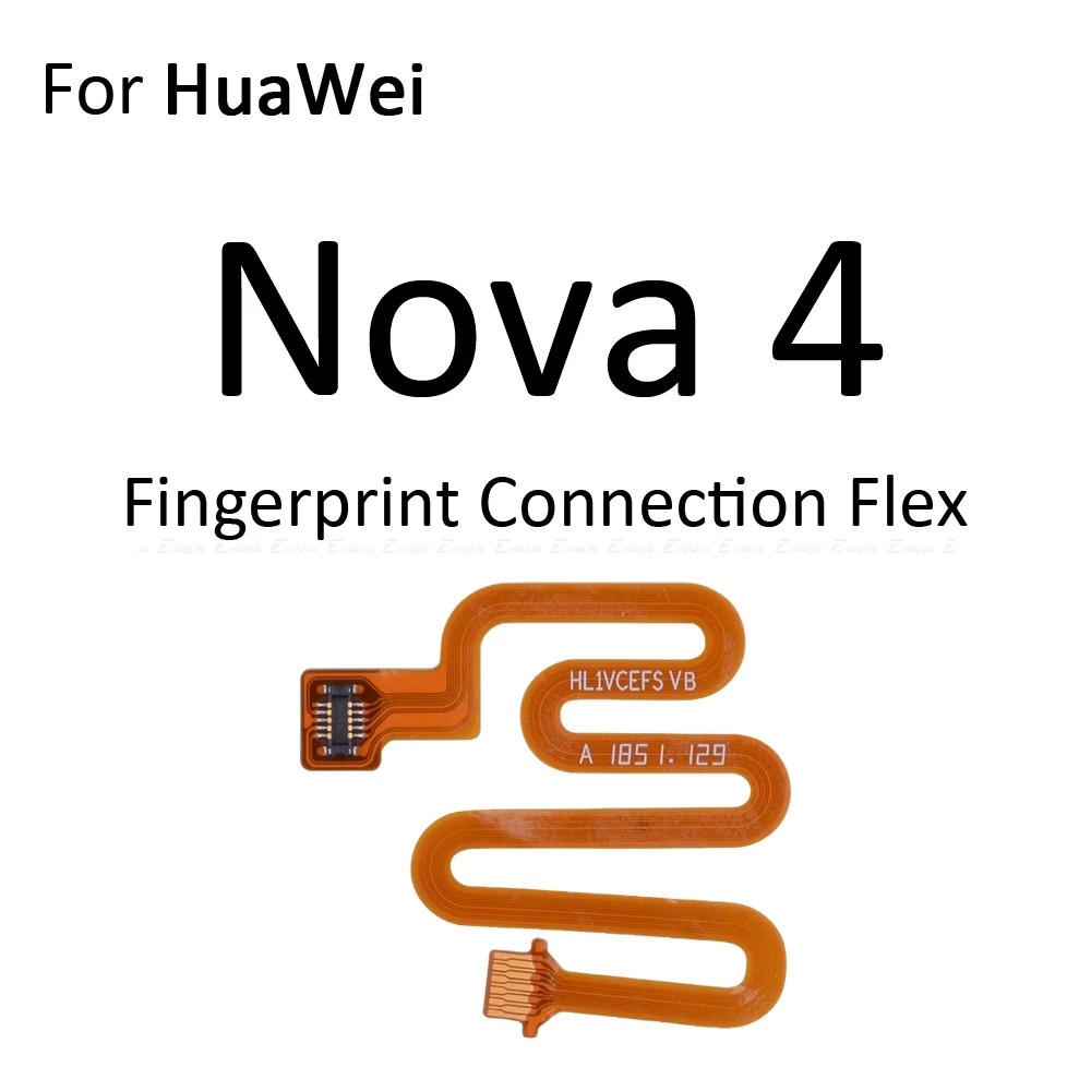 Touch ID Fingerprint Connector Scanner Sensor Home Return Key Menu Button Connection Flex For HuaWei Nova 5i 4 3 3i 3e