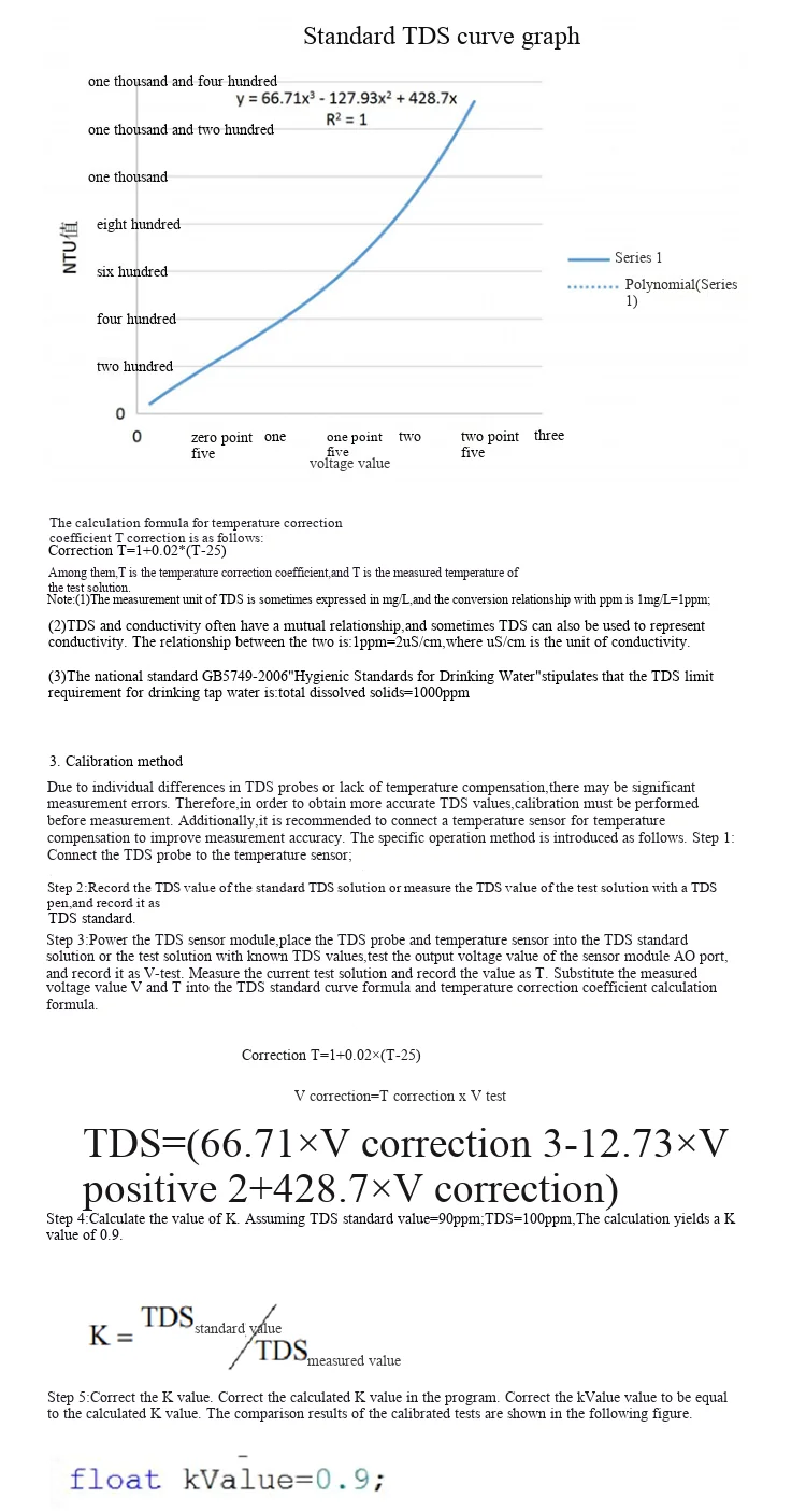 TDS-Sensormodul, analoges Signal, gelöste Feststoffe, Wasserqualitätsprüfung, geeignet für 51/STM32. – Detail 6
