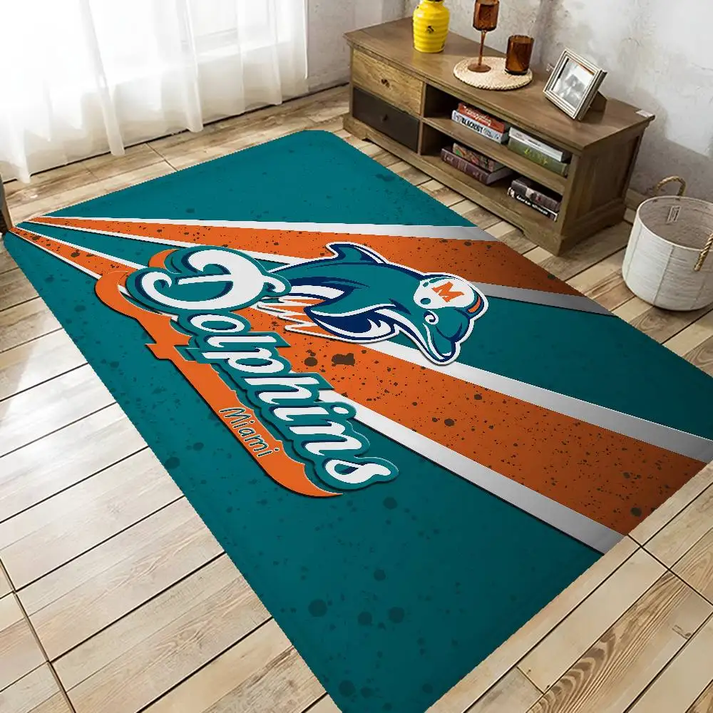 Alfombra de cocina M-Miami D-Dolphins, más barata, antideslizante, moderna, para sala de estar, balcón, decoración moderna para el hogar