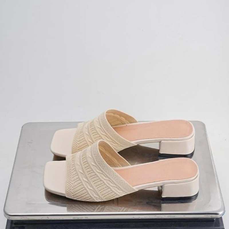 

Summer Women Sandals Luxury Outdoor Slippers Casual Big Size Women Shoes Soft Open Toe High Heels Mules Sandals Zapatos De Mujer