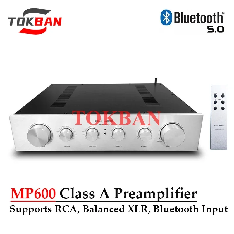 Tokban MP600 Class A Preamplifier DCA Decoding Bluetooth 5.0 Tone Balanced XLR Remote Control HIFI Preamp Amplifier Audio