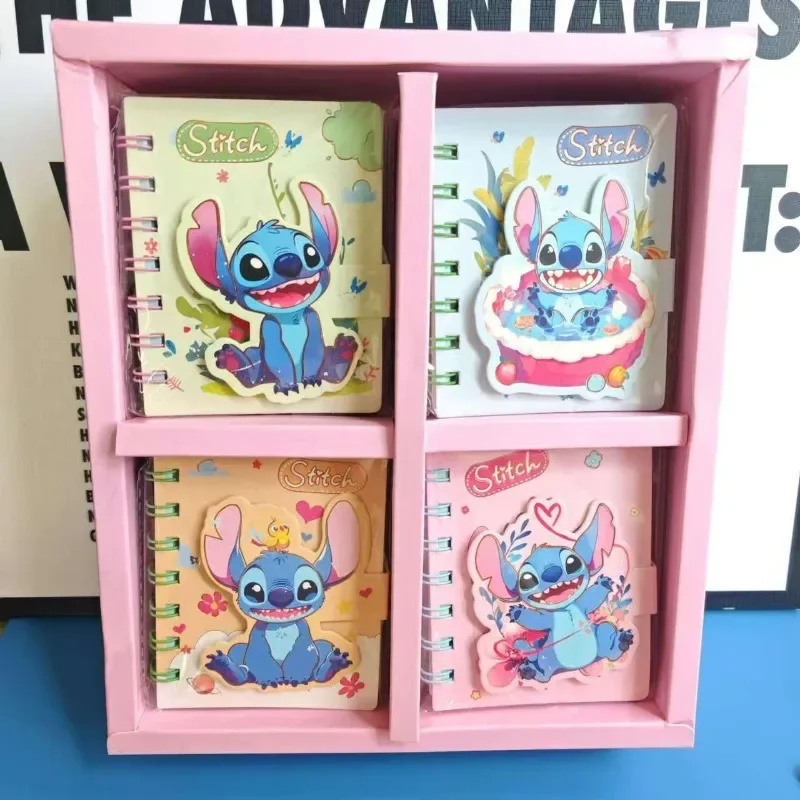 Disney Stitch โน้ตบุ๊คการ์ตูนอะนิเมะน่ารัก Stitch หนังสือออกกําลังกายนักเรียนไดอารี่แฟชั่นการเรียนรู้อุปกรณ์สาวเด็กวันหยุดของขวัญ