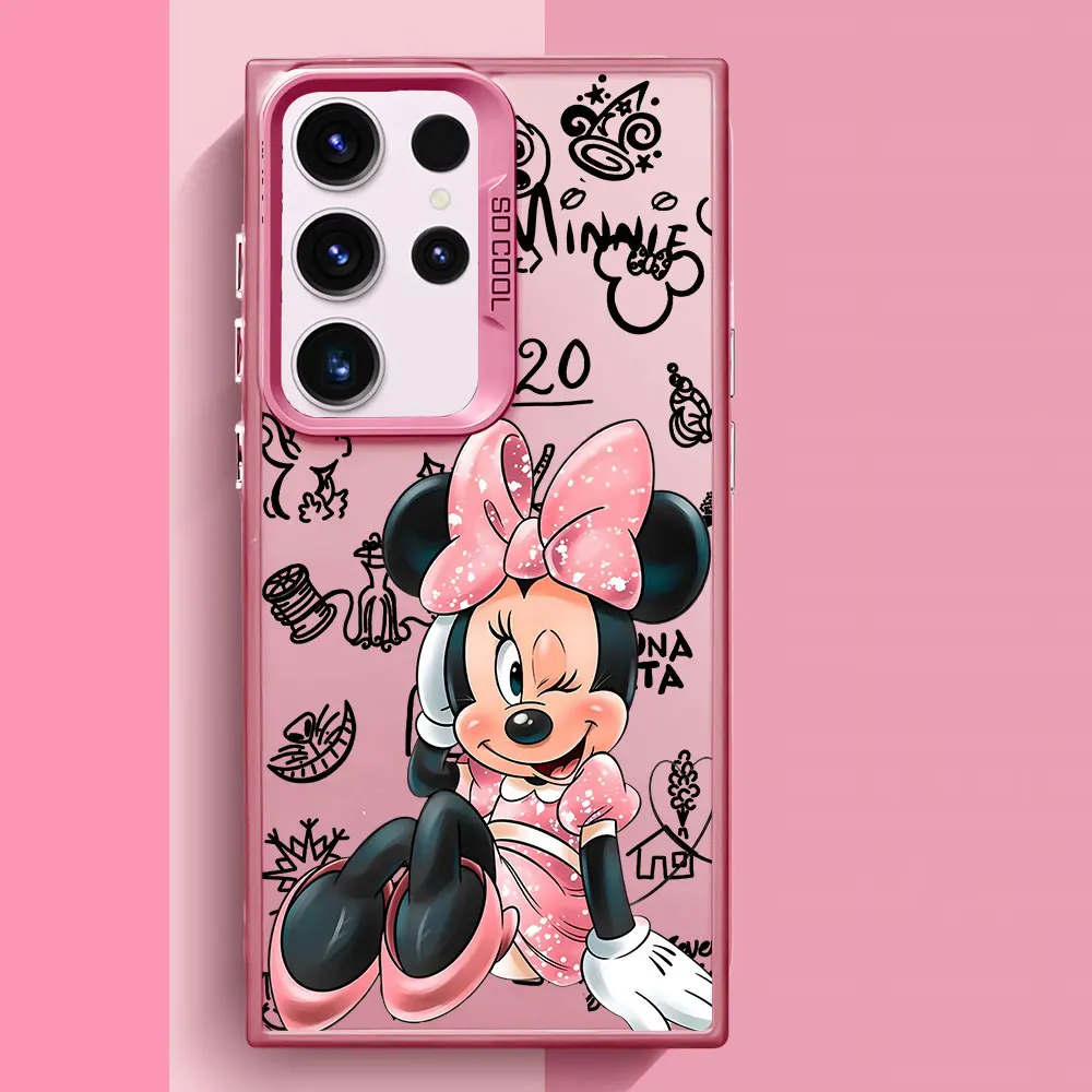 Disney Minnie Phone Case for Samsung Galaxy S24 Ultra S21 FE S23 Ultra S20 S20 FE Note 20 S22 Plus Soft Luxury Cover