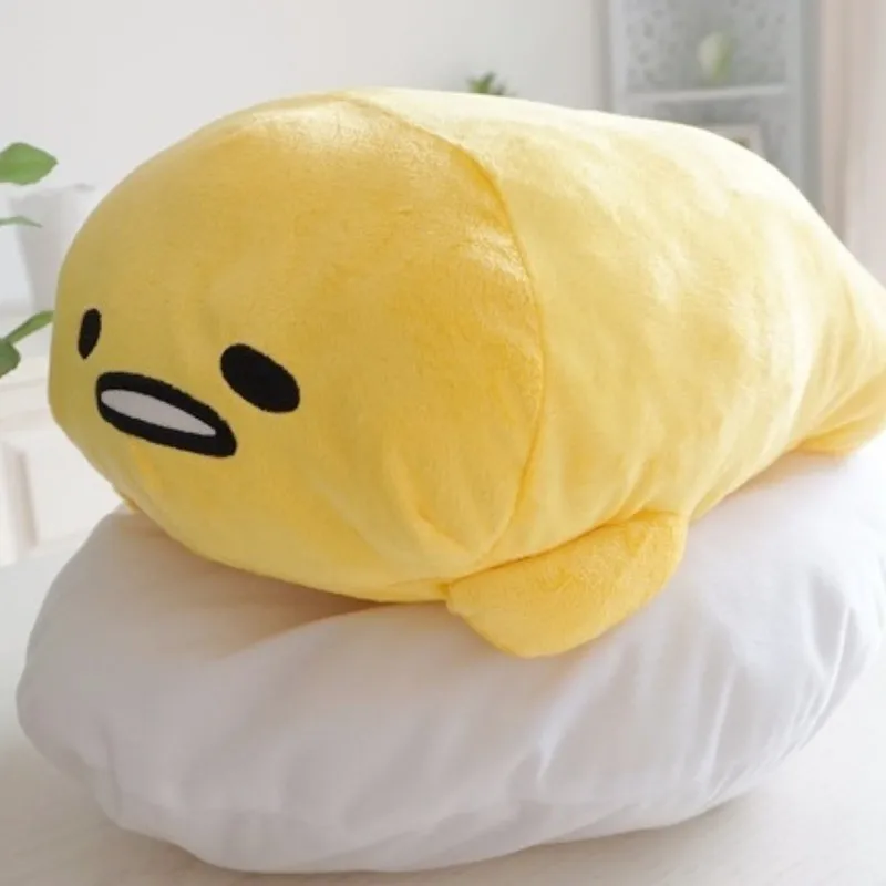 Sanrio Gudetama ของเล่นตุ๊กตาใหม่ขนาด40ซม. ตัวการ์ตูนอะนิเมะไข่น่ารักตุ๊กตายัดนุ่นนุ่มหมอนไข่ขี้เกียจ kado ulang tahun สาวน่ารัก