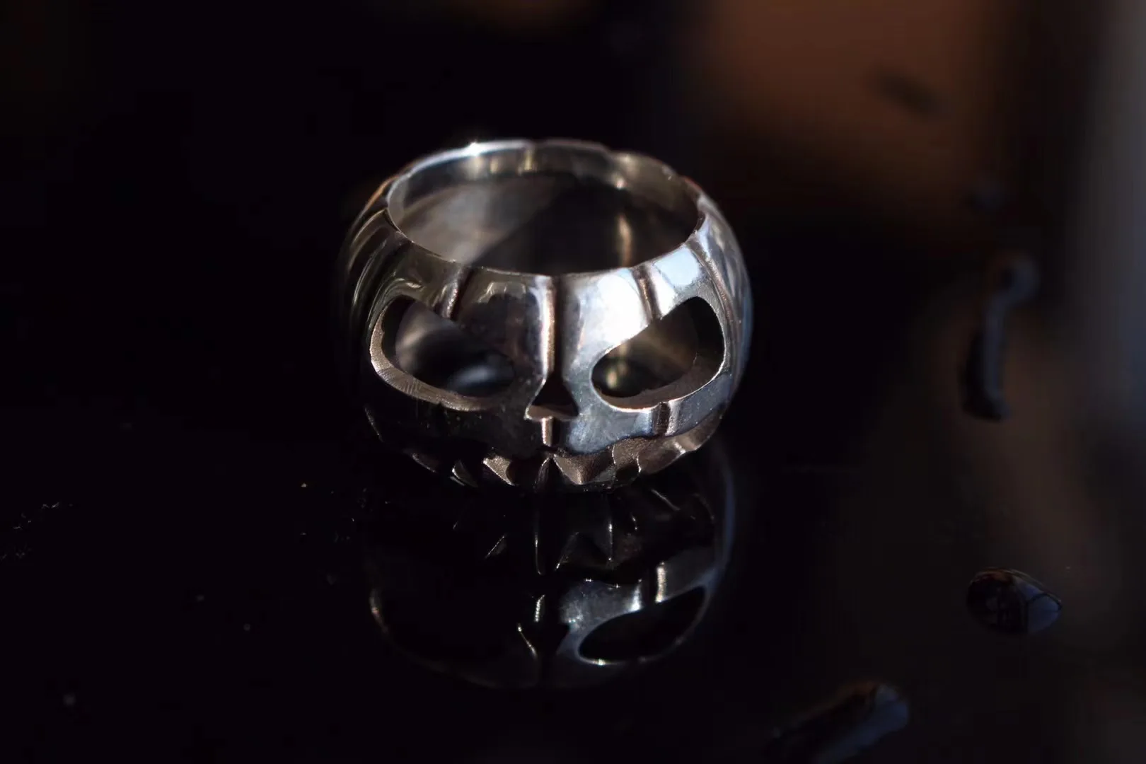 S925 Silver Do Old Process Hallow Collection - Skulls. Nanguadang Ring