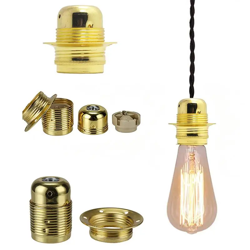 E27 E26 Vintage DIY Industrial Pendant Light Bulb Socket Screw Adapter Lamp Base