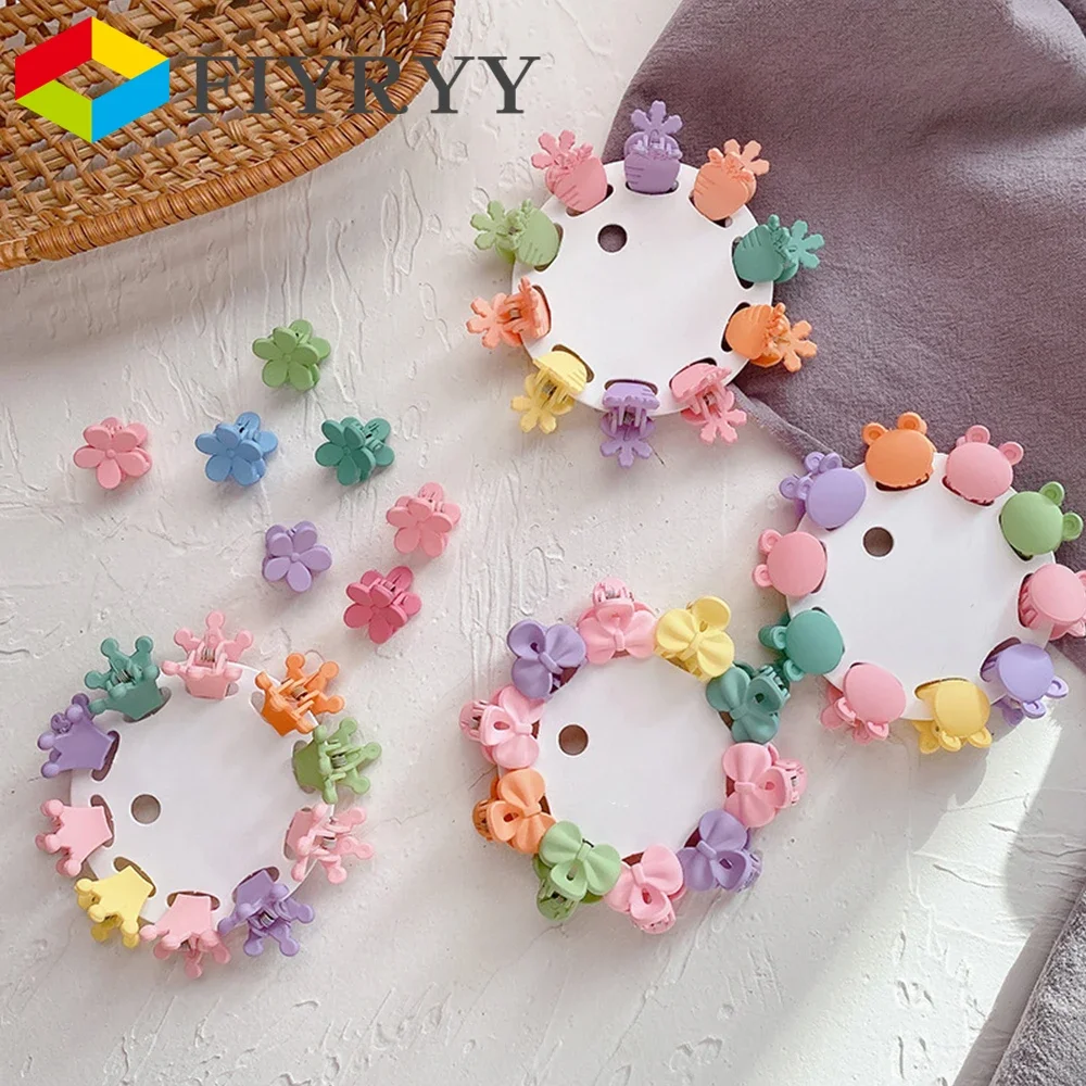 Mini Cute Cherry Blossom Grab Clip Girl Sweet Braided Hairpin Small Bangs Clip Top Clip Princess Hair Ornament Hair 10PCS /SET