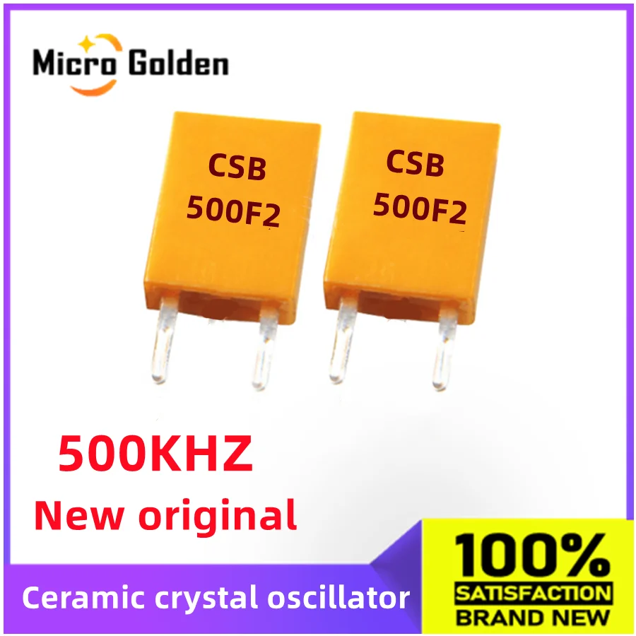 (5pcs)CSB500F2 500K 500KHZ Murata Ceramic Crystal Oscillator DIP2 Resonator 500F2