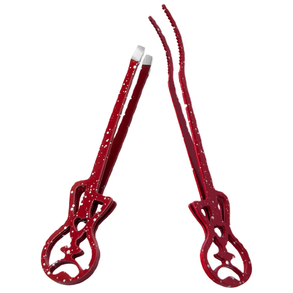 2개입 속눈썹 연장 핀셋 스테인리스 스틸 속눈썹 정밀 컬러 가짜 속눈썹 적용 도구 눈썹 스타일링 핀셋