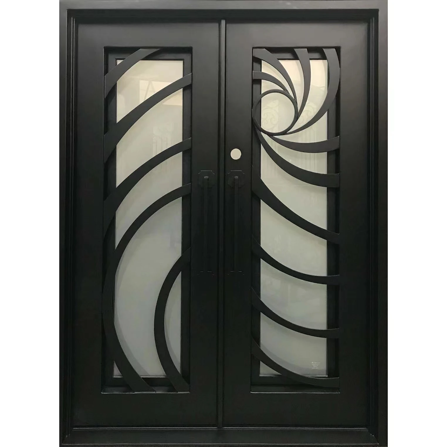 

Superior Quality Latest Design Iron Door Double Security Door Wrought Iron Front Entry Door