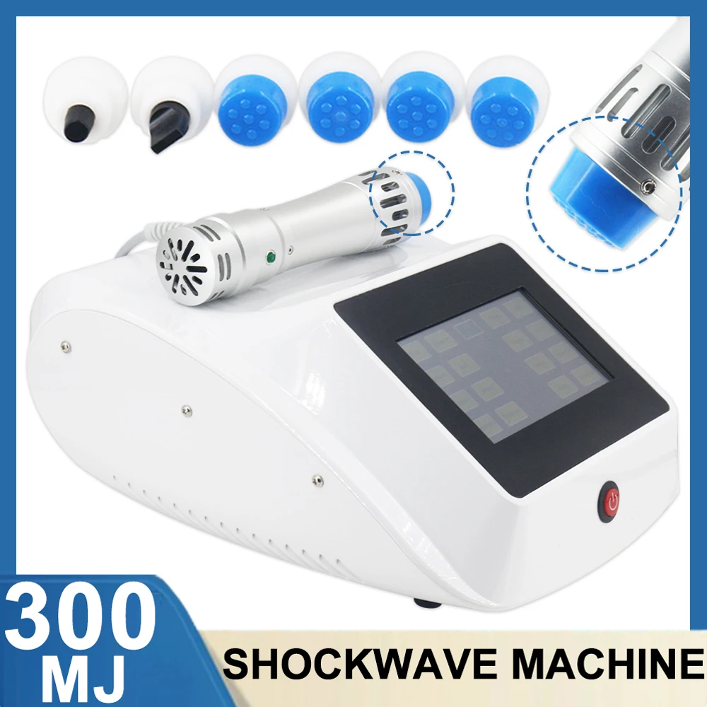 Shockwave Therapy Machine 7 Heads For ED Treatment Sport Injuries Pain Relieve 300mj Shock Wave Physiotherapy Massager ﻿