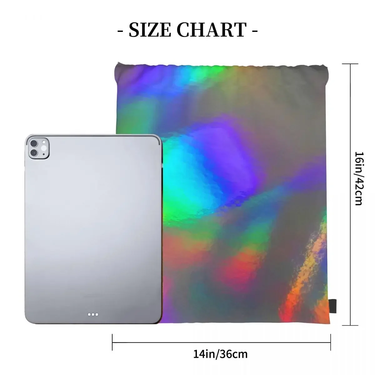 Holographic Backpacks Fashion Portable Drawstring Bags Drawstring Bundle Pocket Sports Bag Book Bags For Man Woman Students