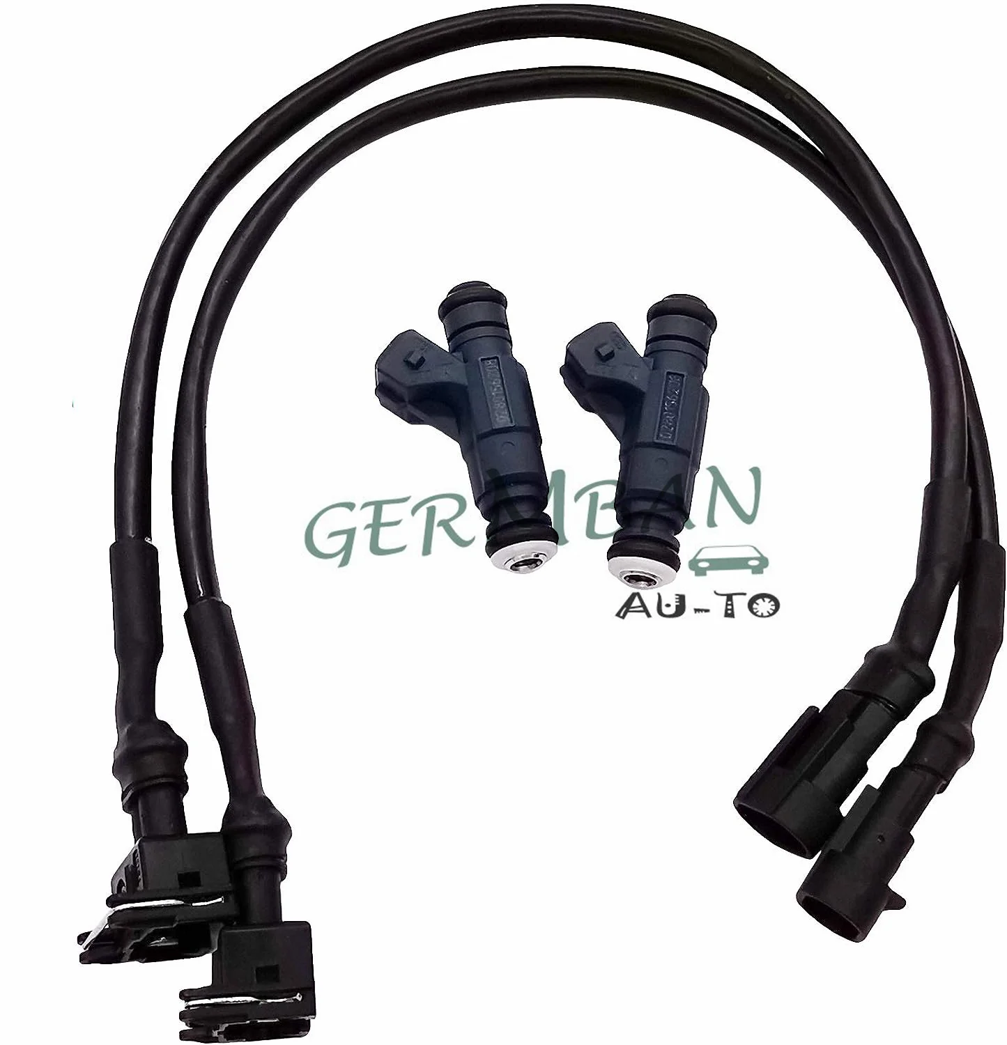 0280156208 2Pcs Fuel Injector with Pigtail Harness 1202863 1253558 for Polaris Ranger RZR Sportsman 700 800