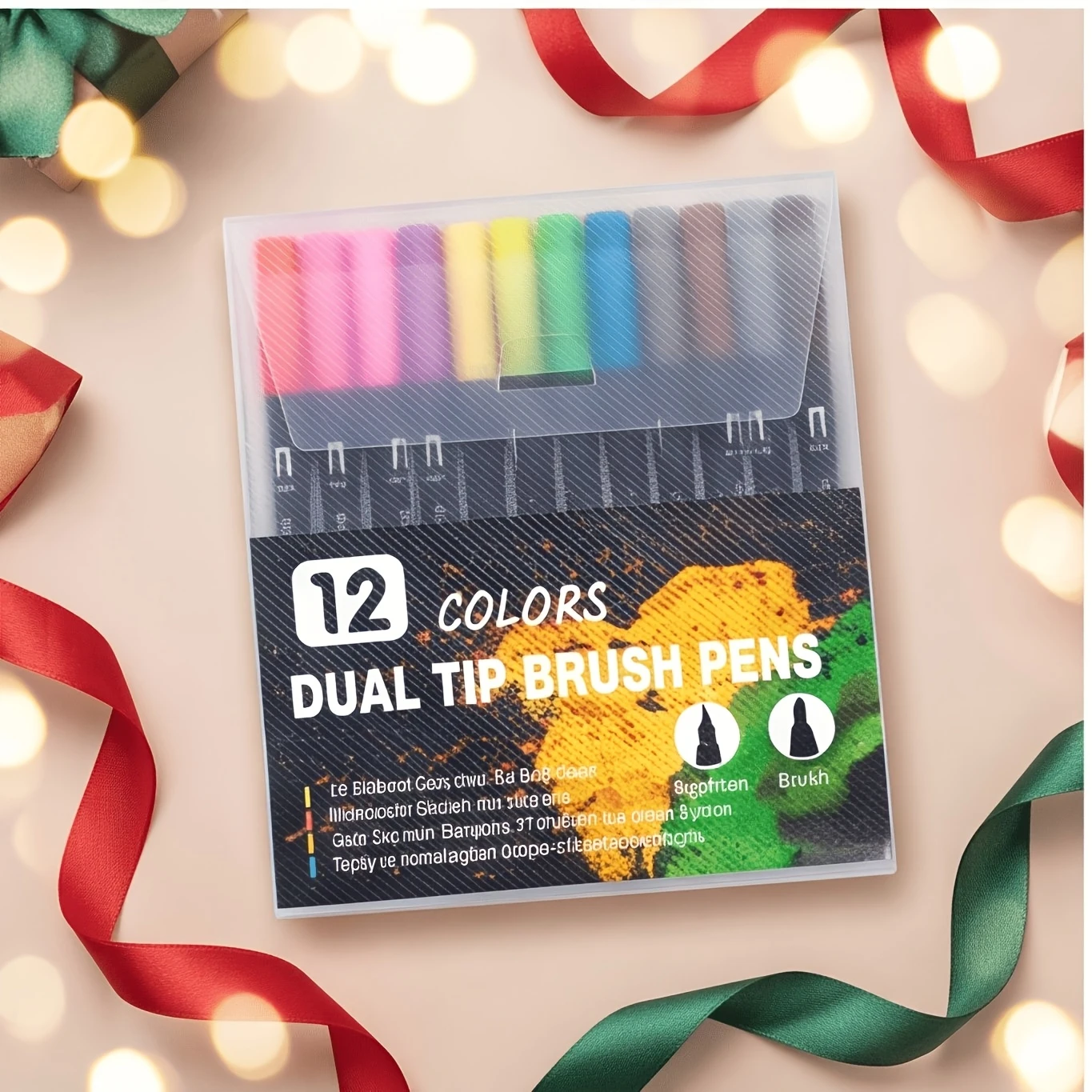 12/24 Color Double Headed Watercolor Mark Pen Set, Beginner Graffiti Pen, Handmade Greeting Card Festival Gift, Art Drawing Pen