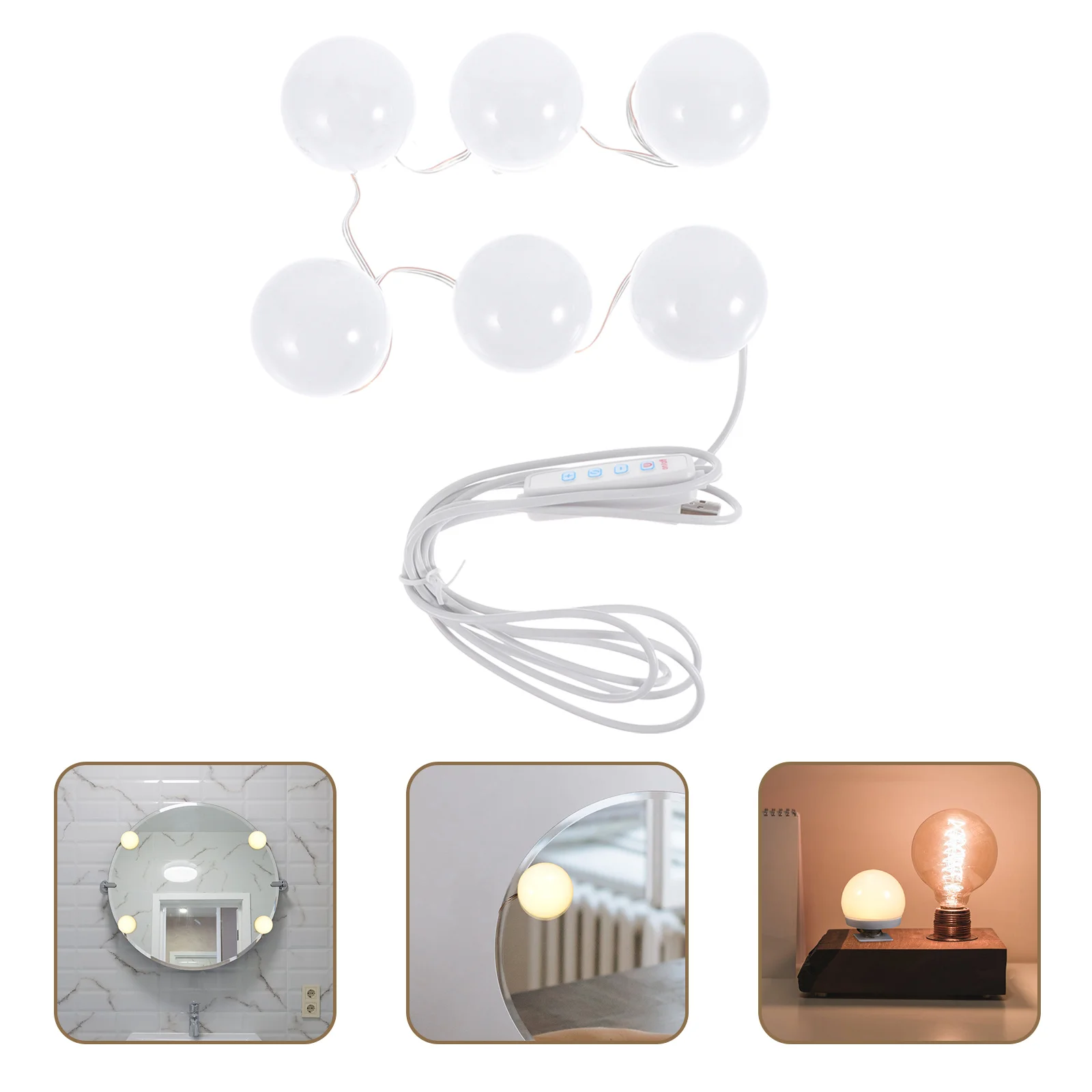 

1Set Mirror Front LED Light Bulb Adjustable Brightness Easy Install Remove for Home Salon Bathroom Bedroom Vanity Lighting