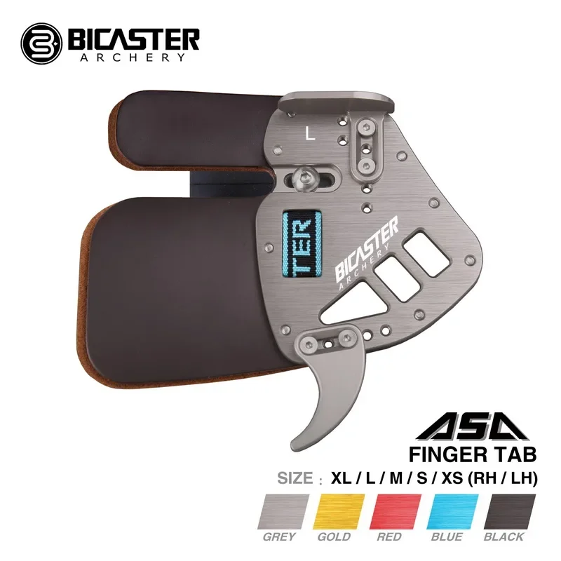 BICASTER Archery Finger guard leather+Aluminum S/ML right-handed Reverse Bow protector Accessories