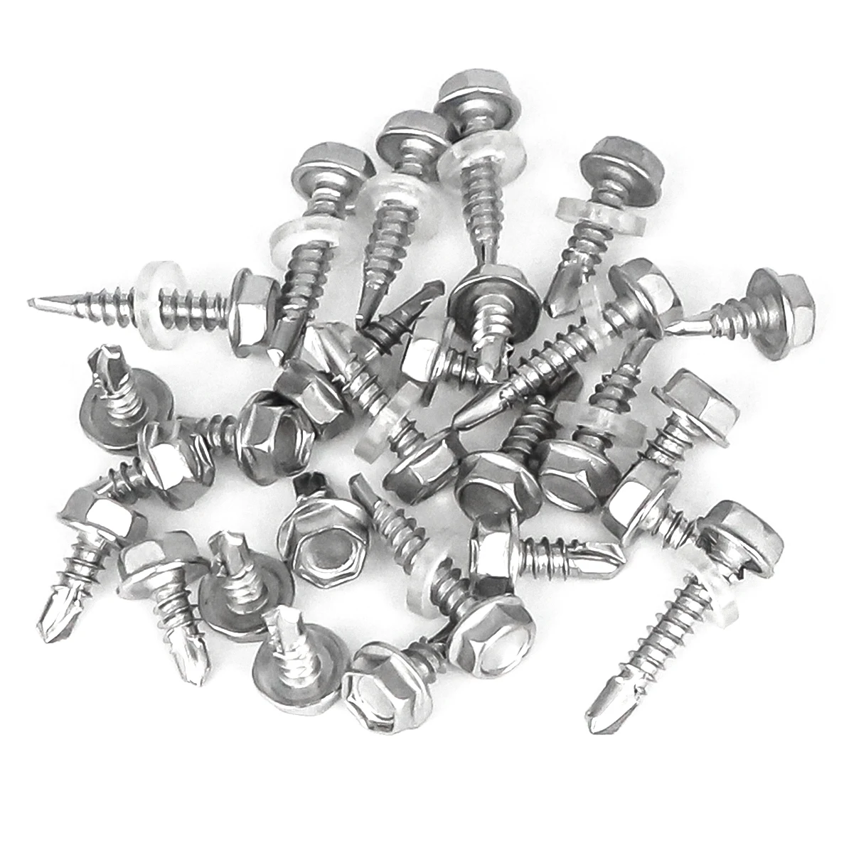 20pcs Hex Stainless Steel Self Drilling Screws 410 Stainless Steel Self Drilling Screws Set Hex Stainless Steel Self Screws