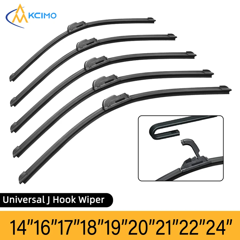 

1Pc Car Windshield Wiper Blades U-type Universal Soft Rubber Frameless Bracketless Car Wipers 14" 16" 18" 19" 20" 21" 22" 24"