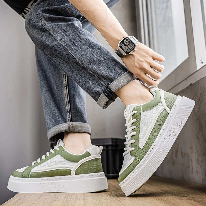 

Мужские кроссовки с дышащей сеткой для бега, уличные противоскользящие спортивные кроссовки, мужская модная спортивная обувь 2025