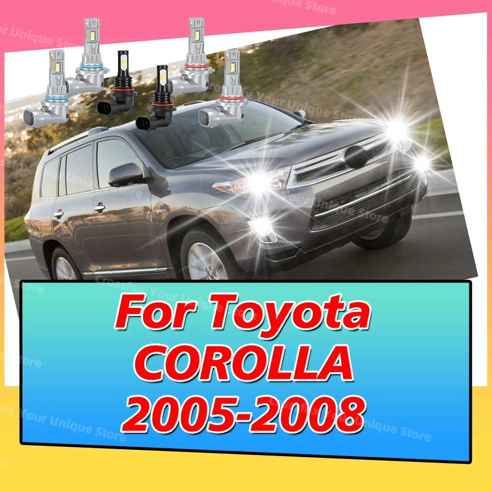 

2/6x Auto CSP 3570 LED Car Front Lamps For Toyota COROLLA 2005 2006 2007 2008 Fog Lights 6000K 12V Headlight Bulbs Plug-N-Play