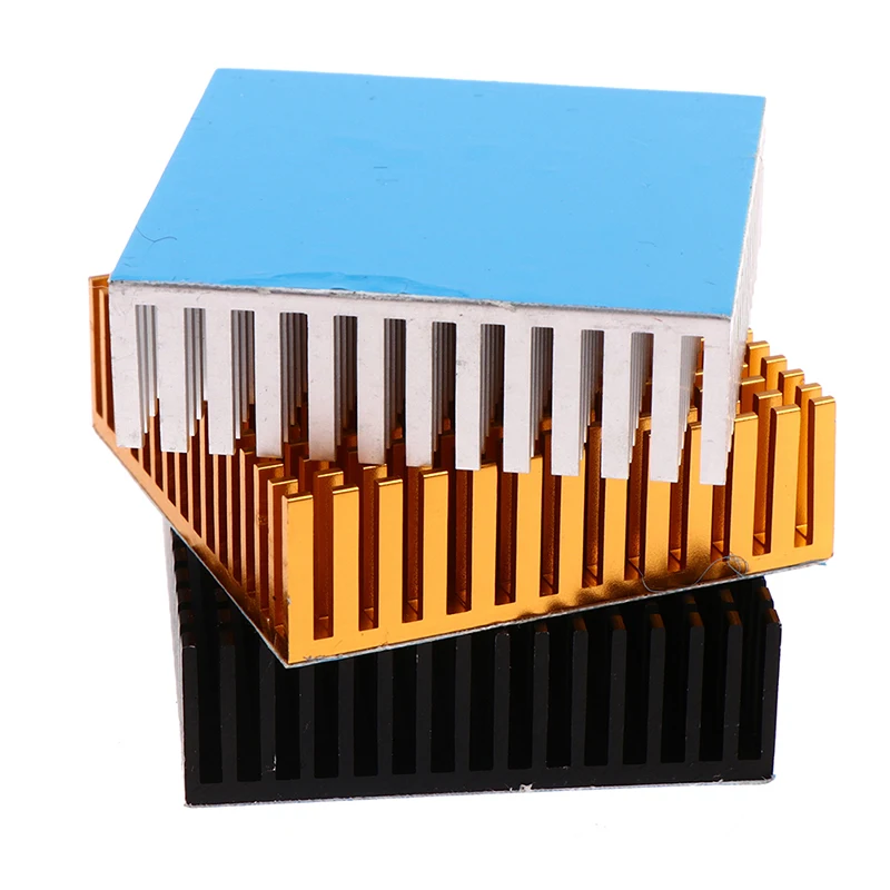 Panel Heatsink Aluminium Pendingin CPU Power IC Chip Radiator 50*50*15MM Heatsink Slotting untuk Chip Elektronik