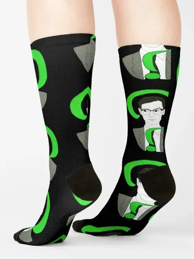 Edward Nygma Riddler Socks christmas gift loose retro man Men Socks Luxury Brand Women's