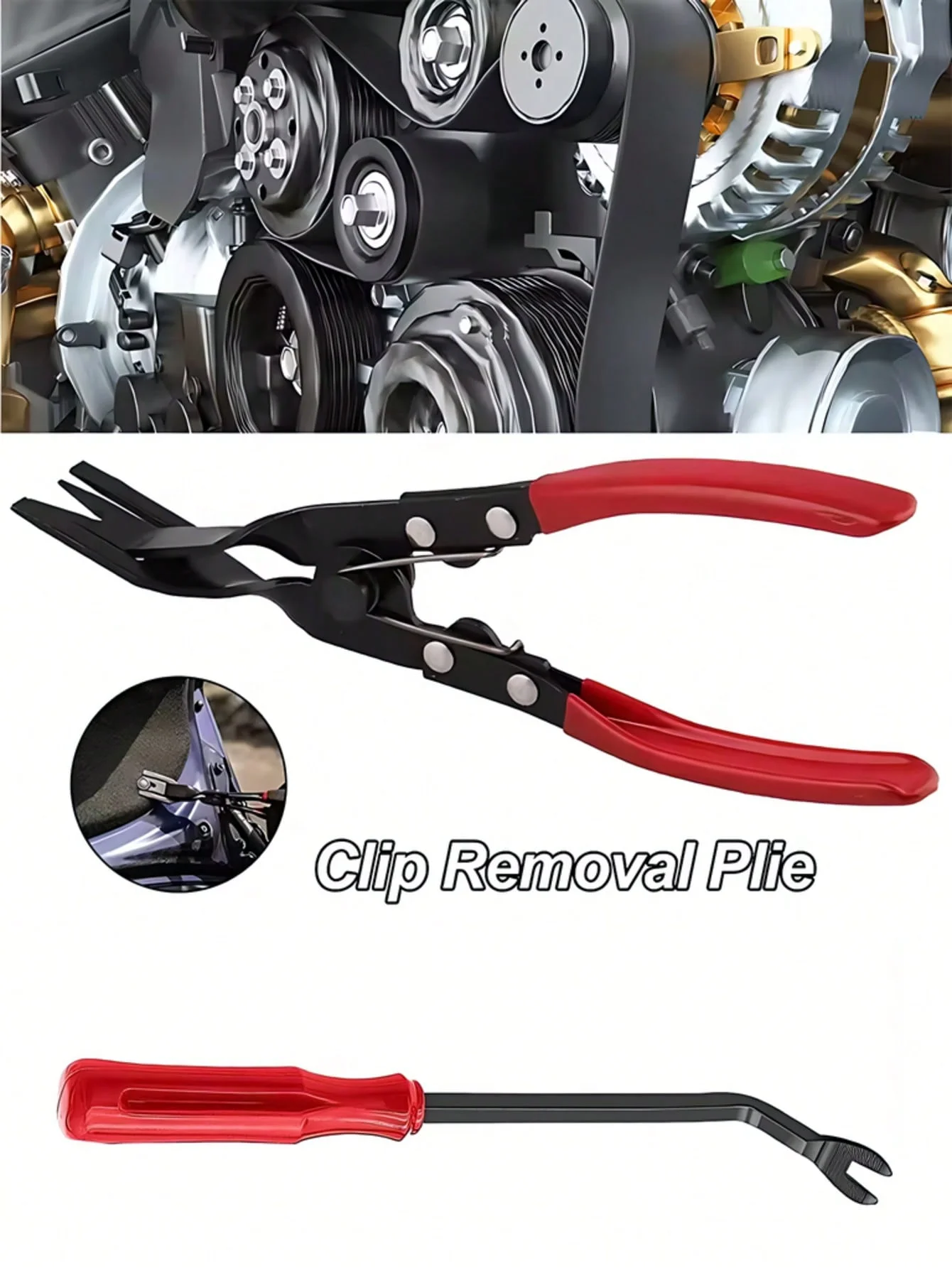 Kit de herramientas de extracción de molduras de automóviles de 40 piezas: juego profesional de extractores de paneles interiores con alicates de clip, barras de palanca planas y destornilladores, no