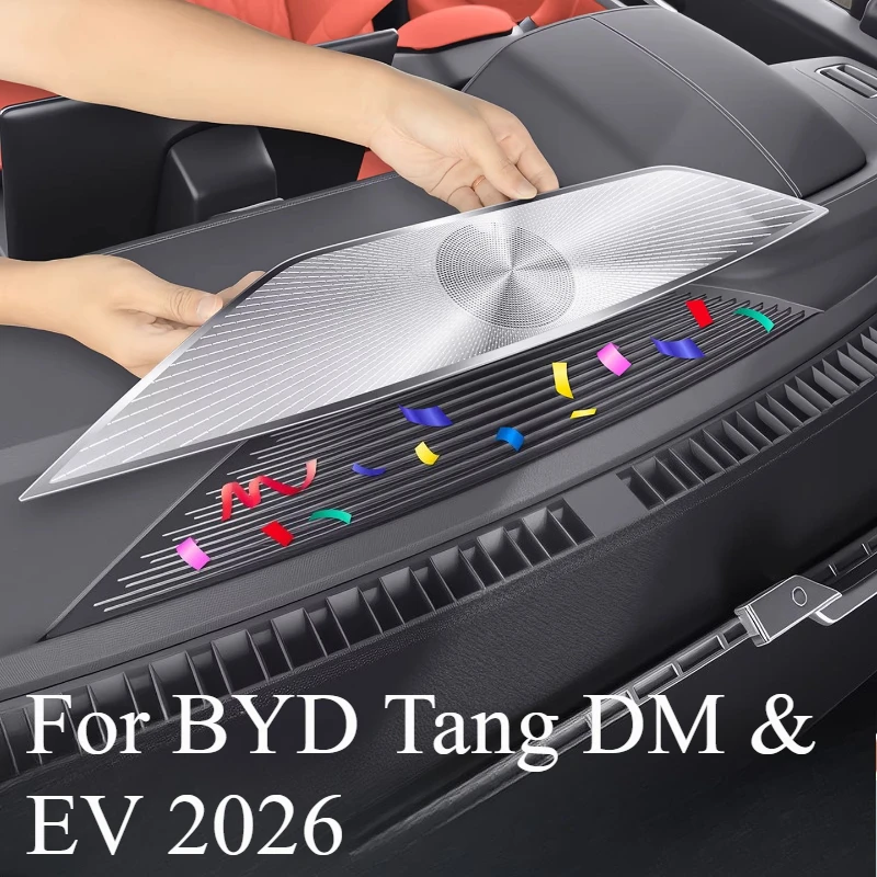 For BYD Tang DM & EV 2026 Dashboard Speaker Grille Cover – Stainless Steel Interior Protection Panel