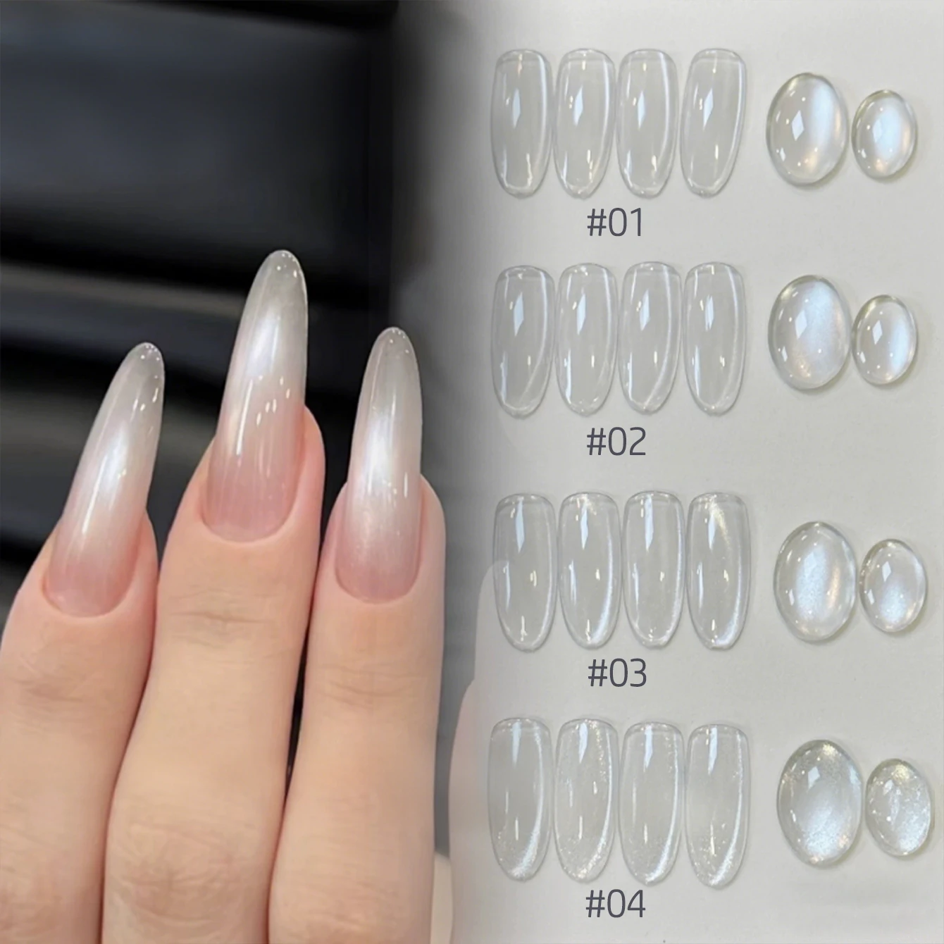 

10ml 1pcs Hot Selling White Nails Starry Sky Ice Clear Glass Bead Magnet Cat Eye Gel Nail Polish UV LED Light Nails Nail Stuff