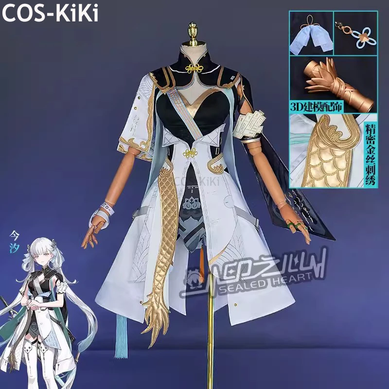 COS-KiKi Wuthering Waves Jinhsi Game Suit Sexy Lovely Uniform Gorgeous Cosplay Costume Halloween Party Role Play Outfit Women