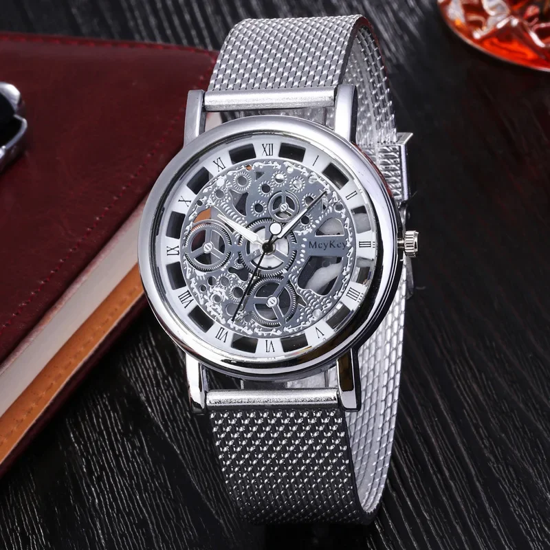 Fashion Men Watches Hollow Transparent Dial Quartz Watch for Men Women New Trend Dress Watch Luxury Female Wristwatch Male Clock