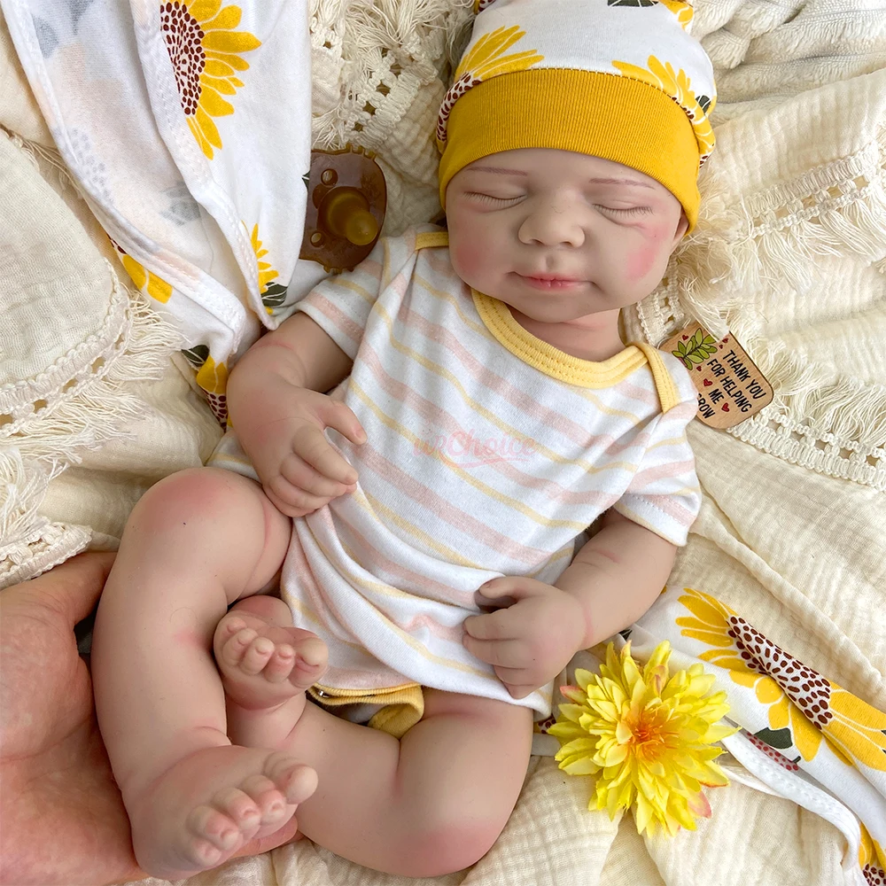 20Inch Open Mouth Pascale Full Soft Body Silicone Reborn Baby Lifelike Skin Veins Doll Anatomically Correct for Gift view 6