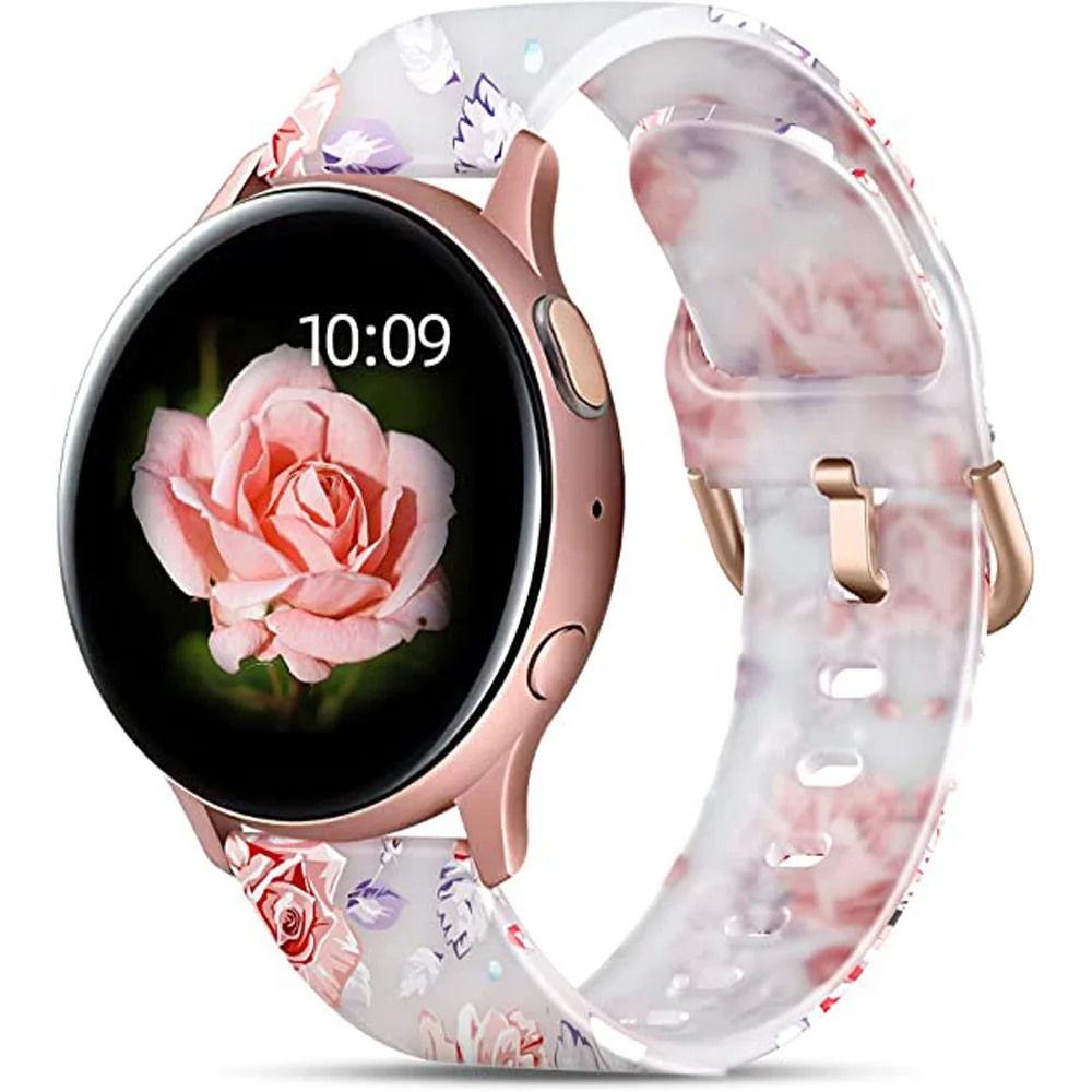 20mm Silicone Watch band Strap For Huami Amazfit GTS 4 Mini/2/2e/3/4/GTS2 Mini/GTR 42mm/GTS4 Printed Bracelet Amazfit Bip 3 Pro