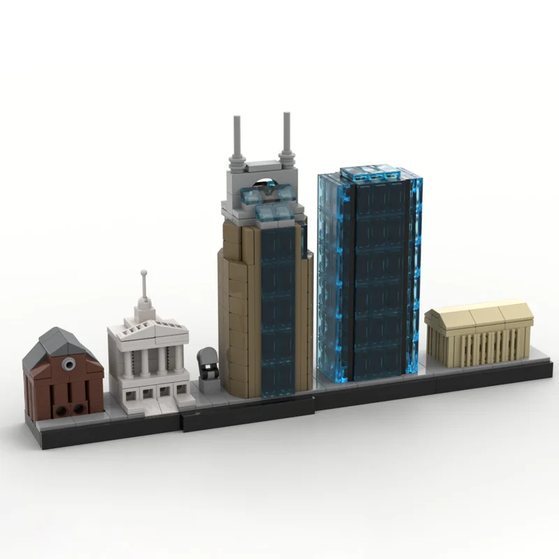 LEADERBrick MOC City Skyline Building Set-serie di modelli di architettura, regalo di festa creativo per gli appassionati di architettura