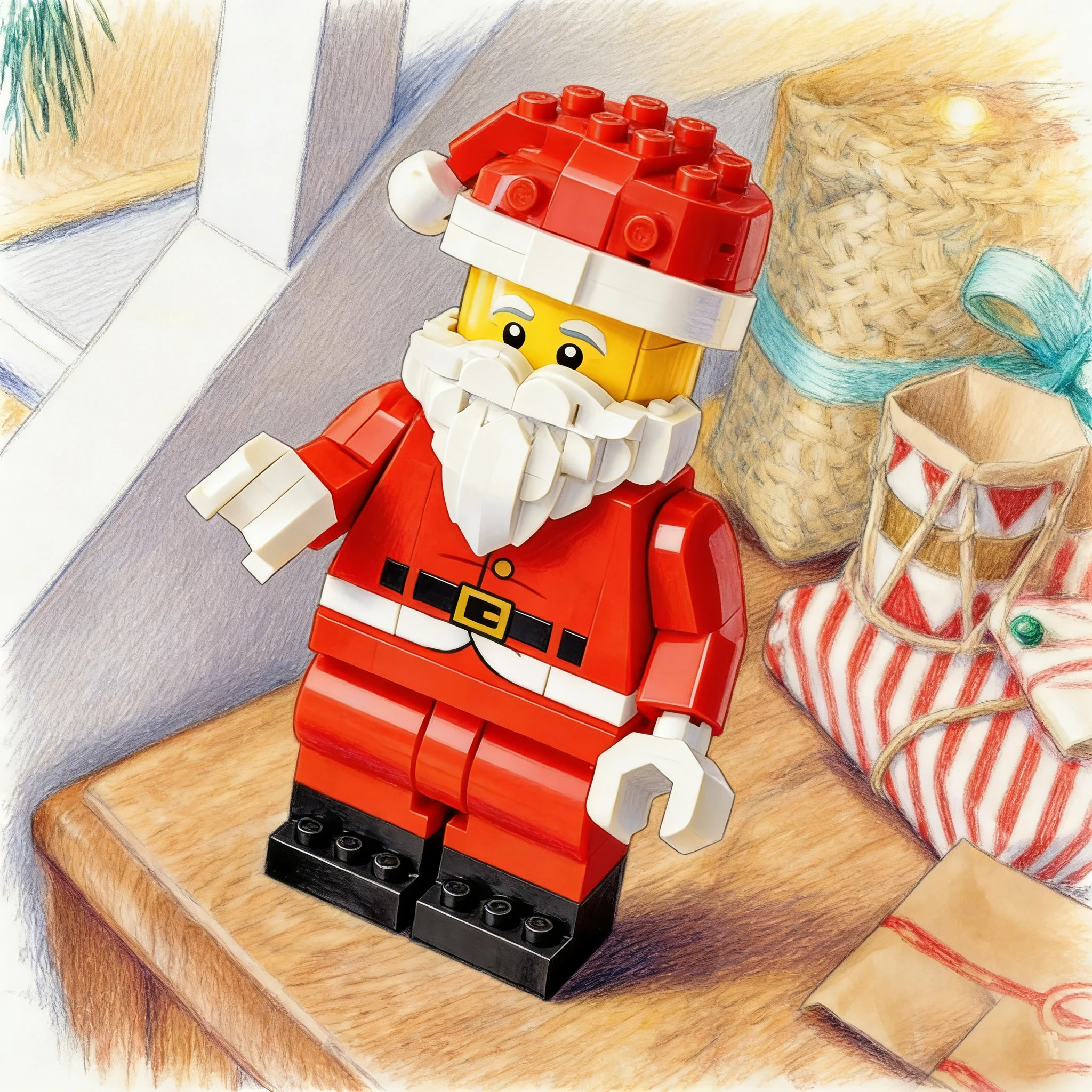 

Новинка 2026 года, 40820, большие строительные блоки Санта-Клауса, сборные кирпичи, игрушки для детей и взрослых, рождественские украшения для дома, подарки в очереди