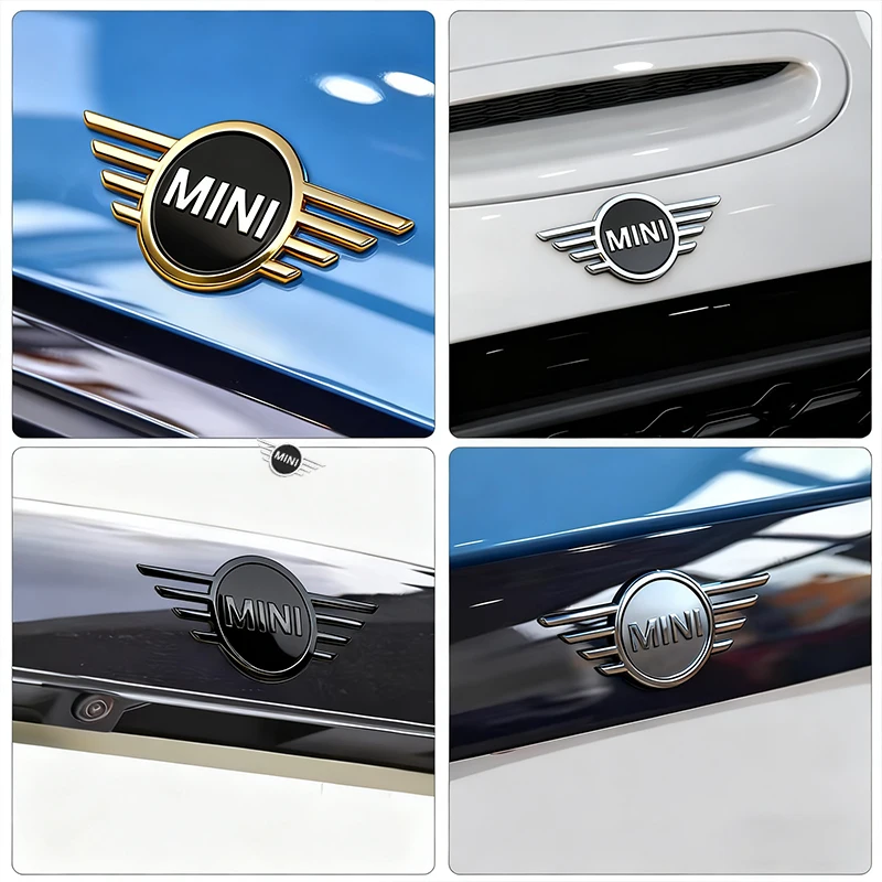 ABS Mini Auto Frontemblem Heckaufkleber Logo für Mini Cooper JCW Works R56 R50 F54 F55 F56 F57 F60 R52 R53 R55 R57 R58 R59 – Detail 5