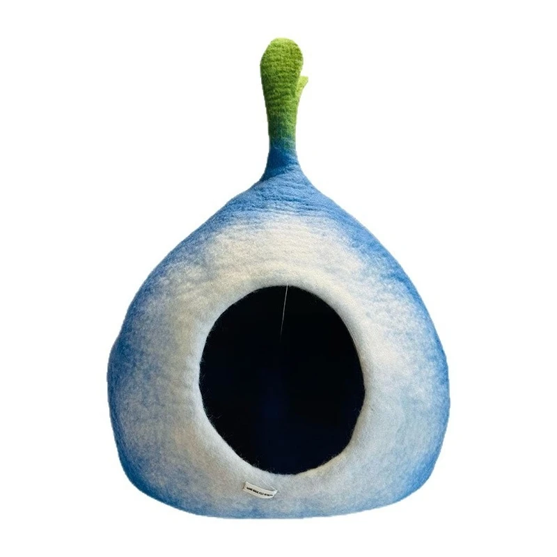 

Wool felt cat nest handmade cute pet cat nest pet house cat and dog supplies