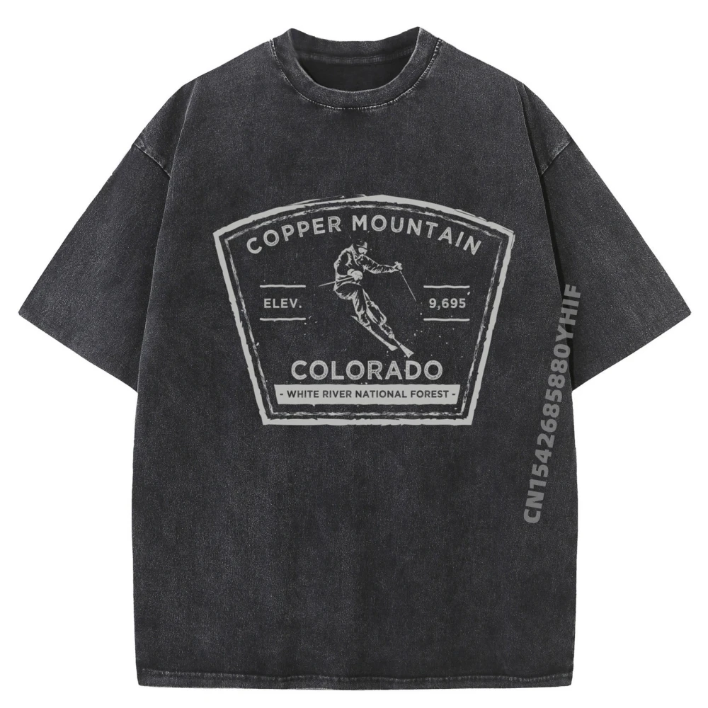

Медная мужская одежда Mountain Colorado с принтом Camisetas De Hombre, модная стираная рубашка для мужчин, одежда с графическим рисунком
