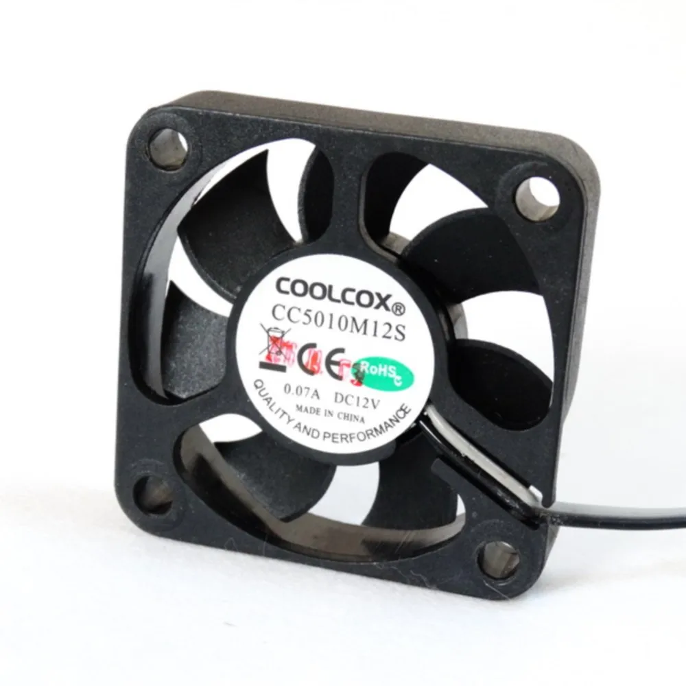 for COOLCOX 50mm 5cm DC 12V 0.07A Mute Cooling Fan, 50x50x10mm 2Line Silent Mini Fan for Computer
