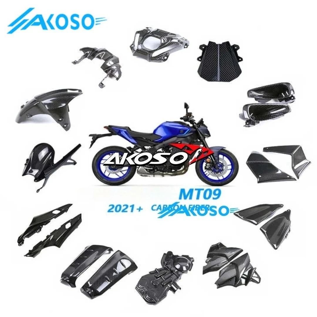 

Для Yamaha MT09 FZ09 2021 2022 2023 2024 3K модификация мотоциклов из углеродного волокна, комплект обтекателей для всего тела