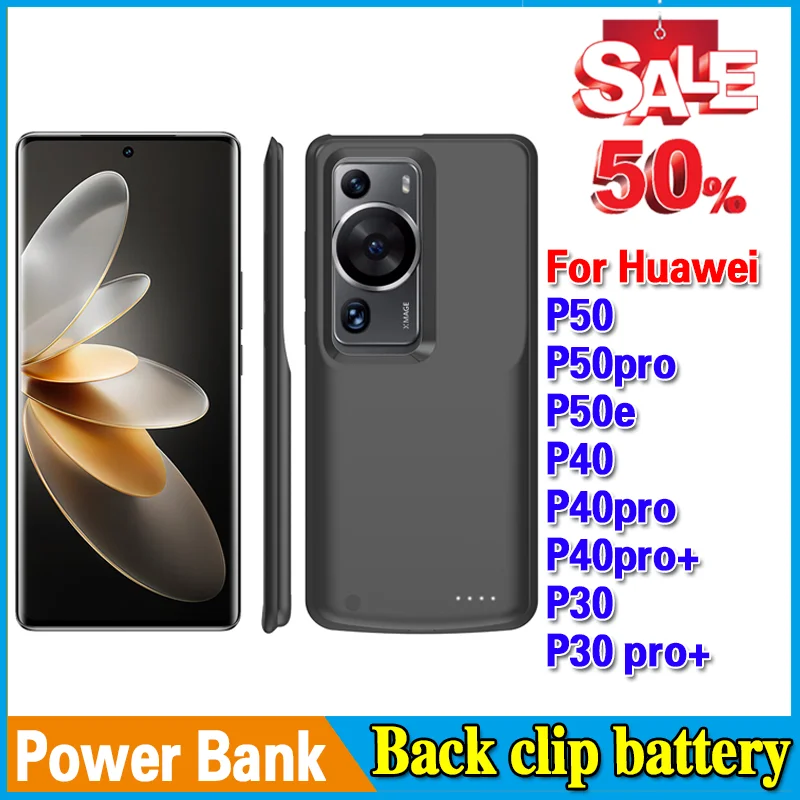

Back Clip Battery High-Quality Power Bank for Huawei P50 P40 P30 RPO Battery Power Case Powerbank
