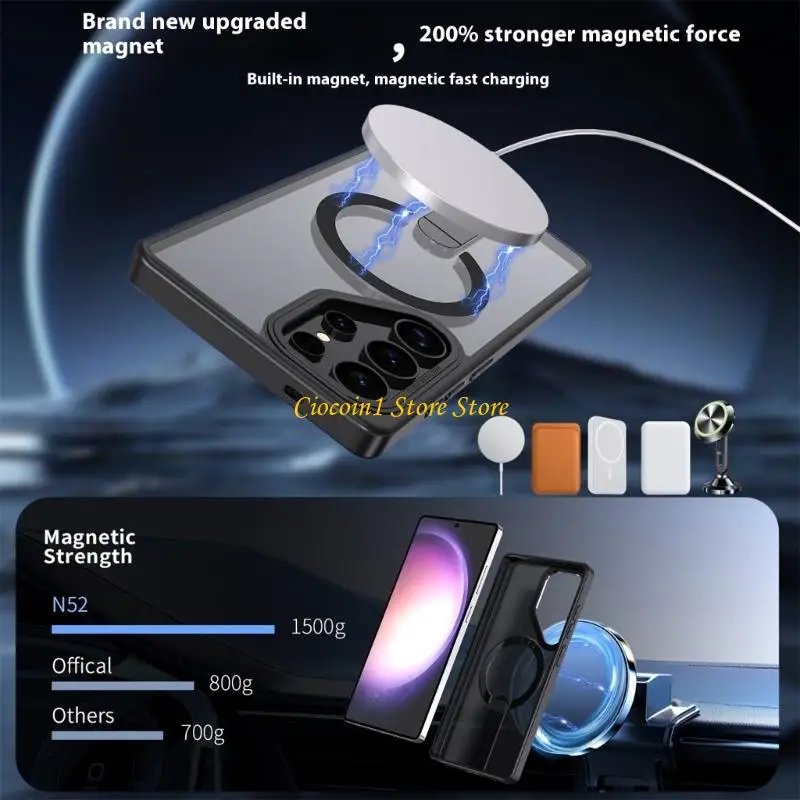 A3PC Protective Shell Case with Kickstand Cover for S25 Full Coverage Housing Scratch Resistant