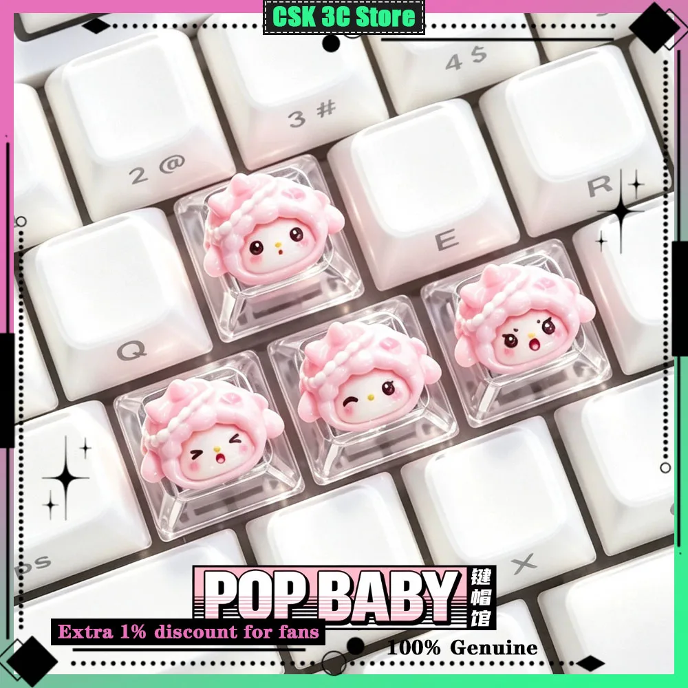 Cute Expression Theme 3D Keycaps Set PC Material XDA Profile for MX Stem Transmission Design for Mechanical Keyboard Arrow Keys
