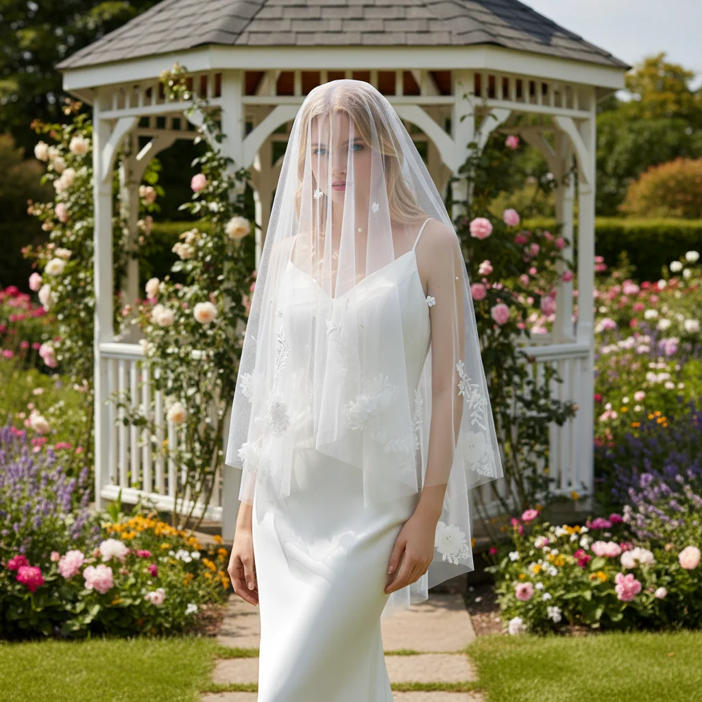 

Фата-капля с румянами, 3D цветочная свадебная фата с цветами, разбросанная свадебная иллюзия с расческой, аксессуары для лица G122