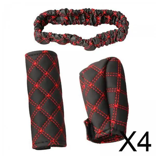 

Универсальный набор чехлов для ручного тормоза из искусственной кожи, модная ручка переключения передач, защитные аксессуары для салона автомобиля для внедорожника