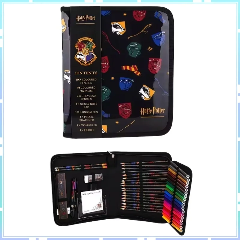 

Hogwarts Academy Co-Branded Stationery Art Set Stationery Bag Pencil Case Portable Large Capacity Cartoon Anime Surprise Gift