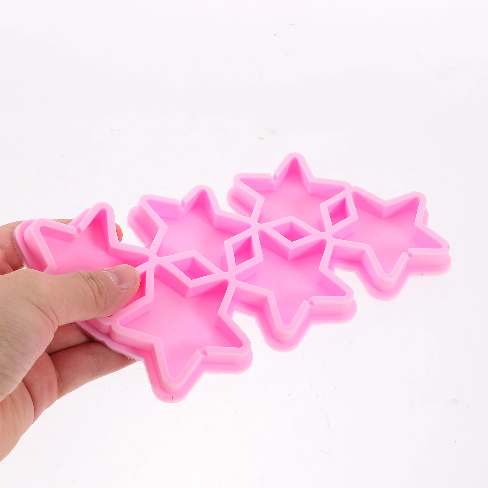 

2 Pcs Silicone Chocolate Clay Molds H made Lollipop C y Jelly DIY Baking Tools Pink Star Shaped Craft Decorations