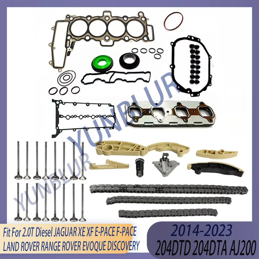 

Full Gasket Set Timing Chain Intake & Exhaust Valve Kit Fit 2.0 L Diesel 204DTD 204DTA 14-23 For JAGUAR LAND ROVER RANGE ROVER