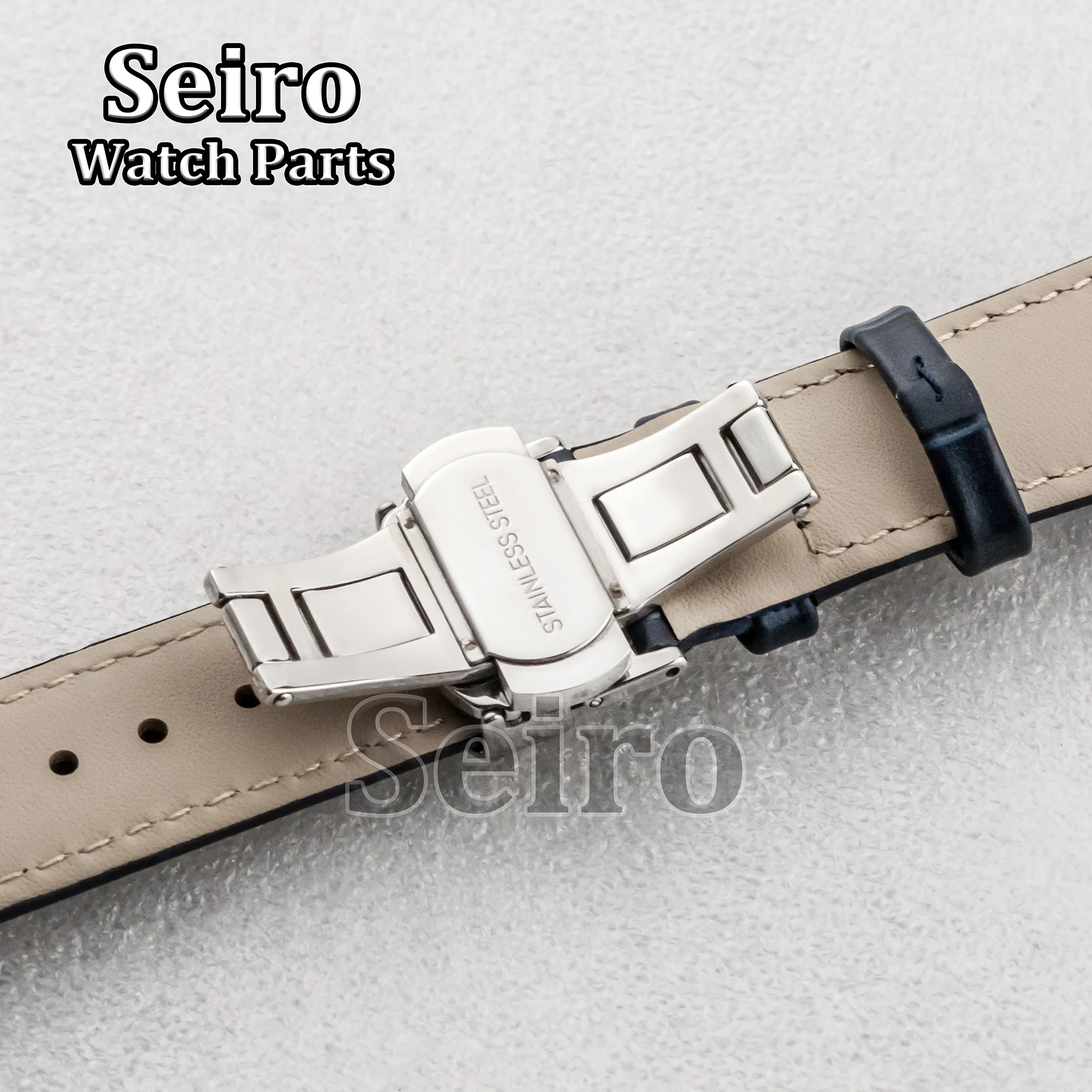 25MM Watch Genuine Leather Strap Stainless Steel Silver Black Rose Gold Buckle for Nautilus Watch Case Modified Accessories